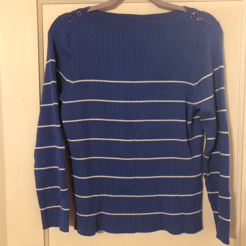 Blue & White striped sweater (lane bryant)